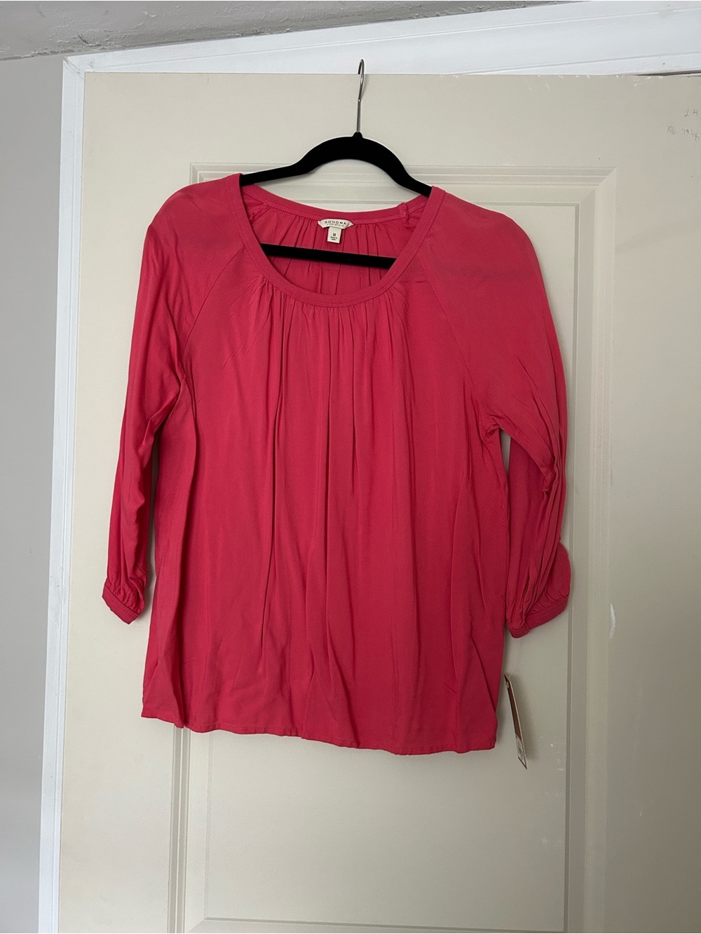 Sonoma 3/4 Sleeve Top in Coral